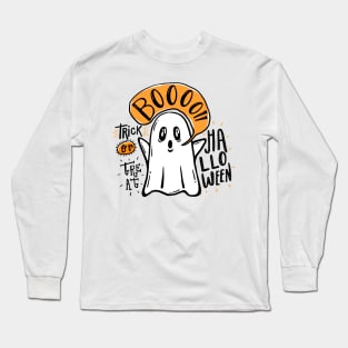 Spooky Halloween Ghost Long Sleeve T-Shirt